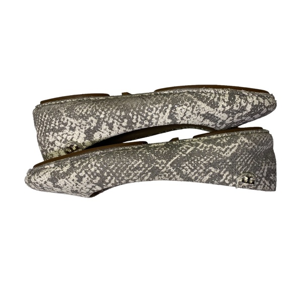 Tory Burch Roccia Travel Flats in Sparkling Snakeskin Size 7 - Picture 12 of 13